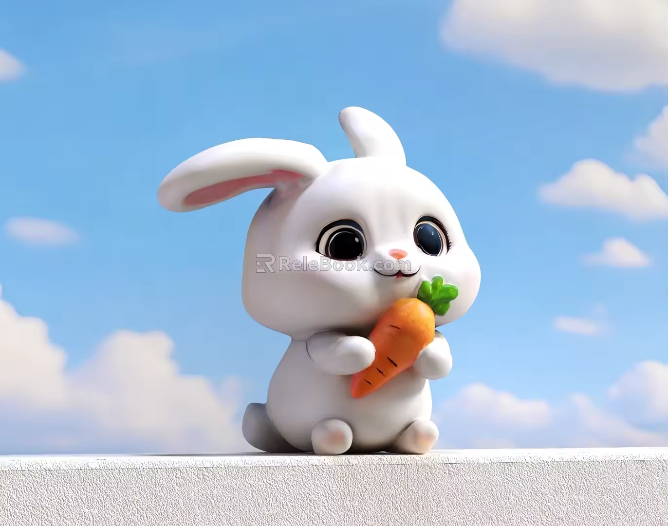 Rabbit cute rabbit carrot rabbit cute little cute rabbit 3d model