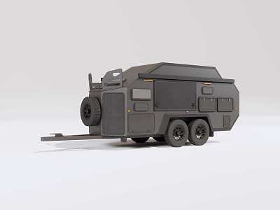 trailer caravan 3d model