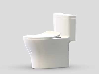 Sleek White Modern Ceramic Toilet Design For Bathroom Interior Home With Smooth Finish 3d model