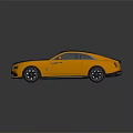 Rolls Royce Luxury Sedan Yellow And Black Shiny Exterior With Black Roof And Alloy Wheels