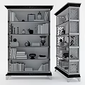 Brown Wooden Bookcases With Multiple Shelves And Decorative Items Books Vase Photo Frame