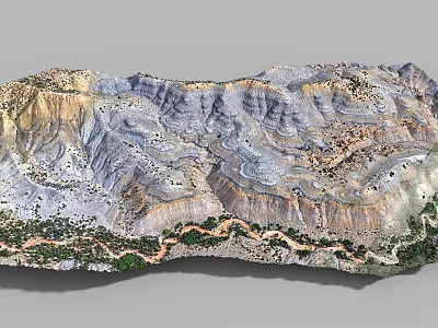 Detailed Micro Terrain Model Showcasing Realistic Topographic Features And Natural Landforms 3d model