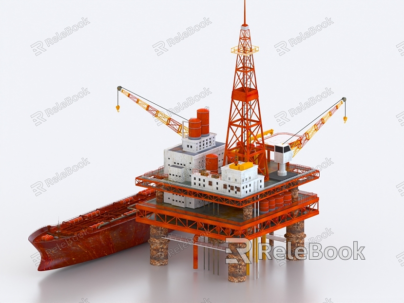 Oil drilling platform offshore drilling platform offshore drilling platform oil well tanker ship model