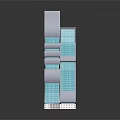 Innovative Modern Skyscraper Design Featuring Glass Facades Curved Structures Spiral Elements And Base Platform 3d model