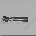 Essential Black and Transparent Forks Utensil Set For Home Kitchen Dining Use