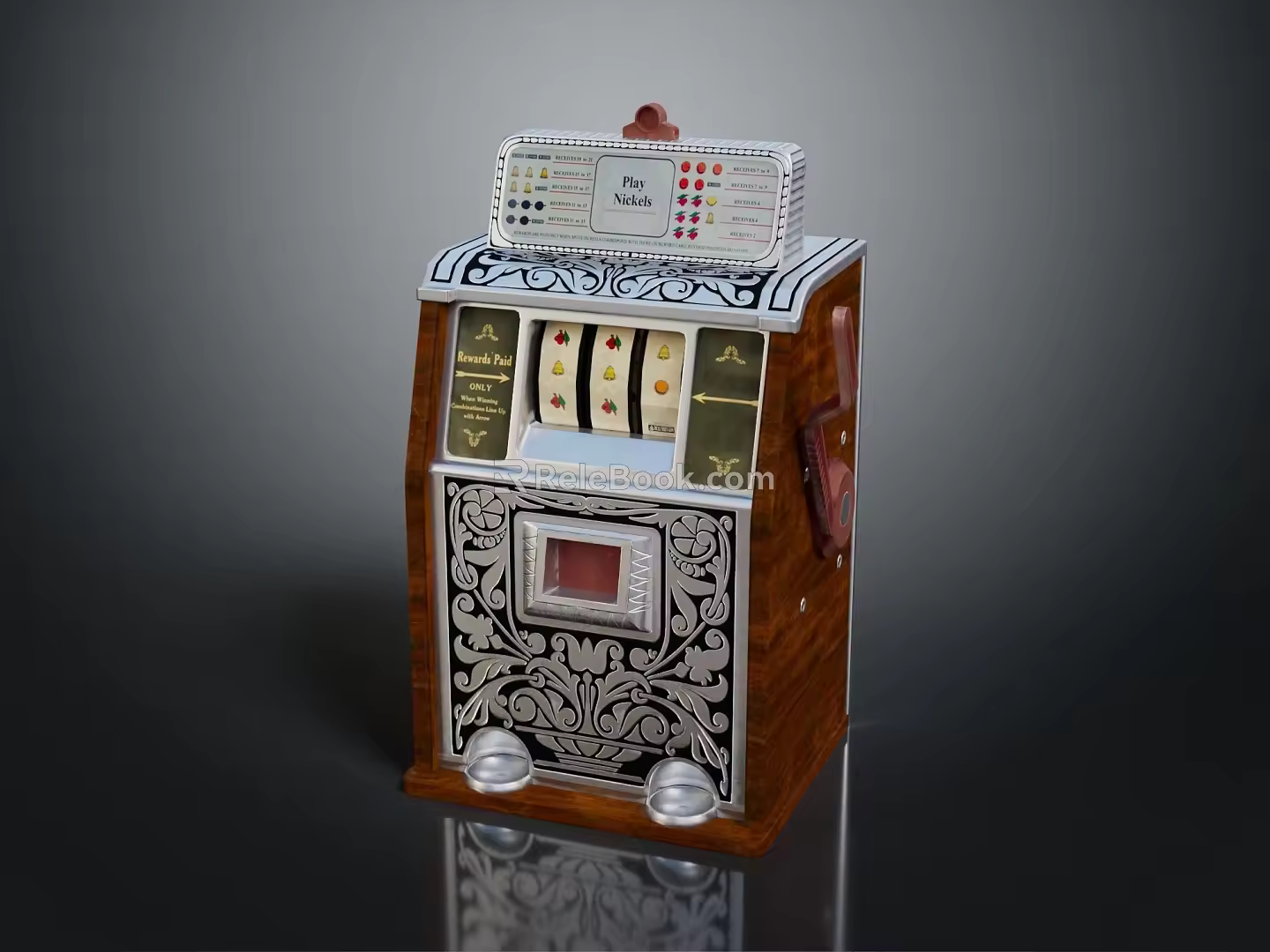 Retro slot machine game machine large game machine coin-operated game machine 3d model