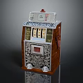 Retro slot machine game machine large game machine coin-operated game machine 3d model