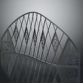 Arched Metal Decorative Structure With Geometric Diamond Patterns And Intricate Cutouts