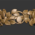 Elegant Gold Bracelet Crafted With Intricate Leaf And Heart Shaped Details