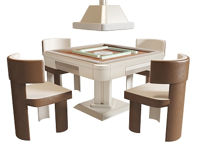 Modern Mahjong Table and Chair Mahjong Table 3d model