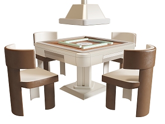 Modern Mahjong Table and Chair Mahjong Table 3d model