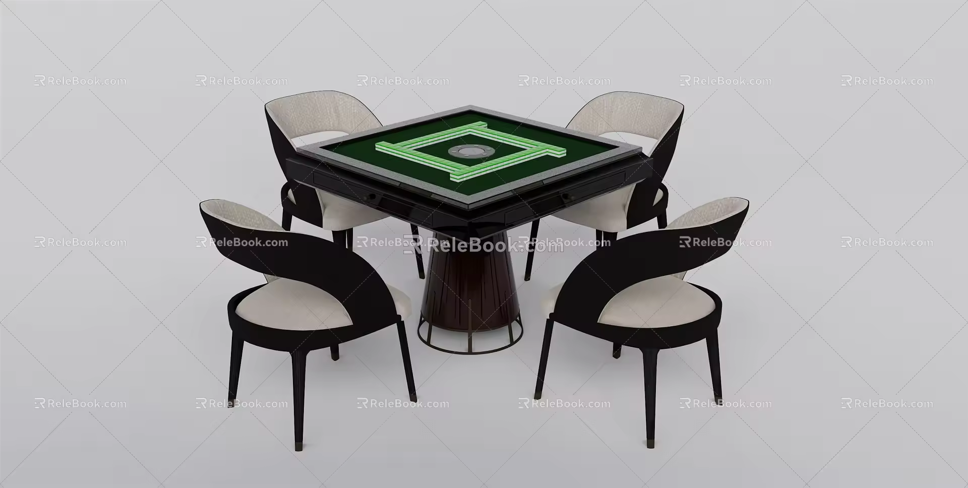 Modern Mahjong Table and Chair Mahjong Table Automatic Mahjong Machine 3d model