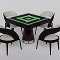 Modern Mahjong Table and Chair Mahjong Table Automatic Mahjong Machine 3d model