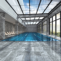 Modern Swimming Pool 3d model