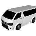 White Toyota Van With Modern Exterior Design Black Alloy Wheels And Tinted Windows