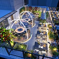 Roof Garden Design With Outdoor Seating Lush Plants And Dining Areas