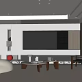 Modern Living Room Interior Design With TV Stand Coffee Table Sofa And Decorative Vase