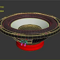 High Performance Commercial Speaker with Black Enclosure White Cone and Red Base Terminal Connectors