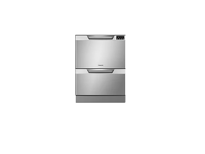 Stainless Steel Double Drawer Kitchen Appliance With Sleek Design For Modern Kitchens 3d model