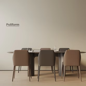 Modern table combination 3d model