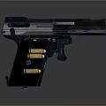 Steyr Mannlicher Wien Pistol Dark Colored Firearm With Metallic Components And Black Grip