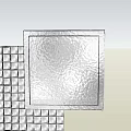 Square Transparent Glass Block Wall With Glossy Surface And Neat Arrangement