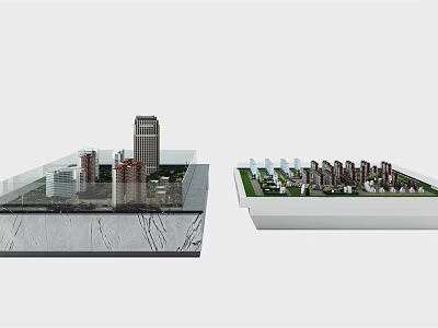 Commercial Equipment For Detailed City Model Display With High Rise Buildings And Underground Structures 3d model