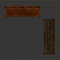 Wooden Outdoor Benches with Red and Brown Carved Cross Design for Garden Patio