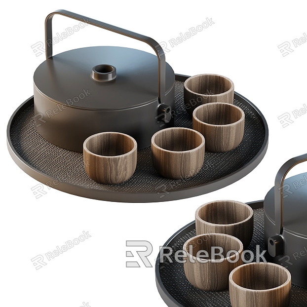 New Chinese Tea Set Tea Set Ornaments model