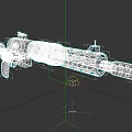 Tactical Rocket Launcher Weapon With Metal Structure And Grip Handle Details