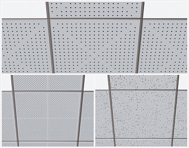 Modern ceiling aluminum gusset plate mineral wool board ceiling 3d model