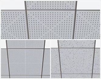Modern ceiling aluminum gusset plate mineral wool board ceiling 3d model