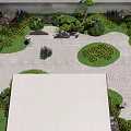 Tranquil Courtyard Garden Design With Stone Stepping Stones Lush Plants And Wooden Pergola