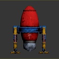 Bomb Missile Airborne Missile Shipborne Missile 3d model