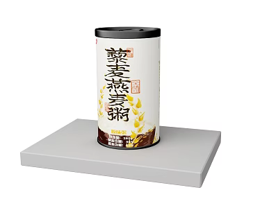 Nutritious Quinoa Oatmeal Porridge Canned Food With Healthy Ingredients And Packaging 3d model