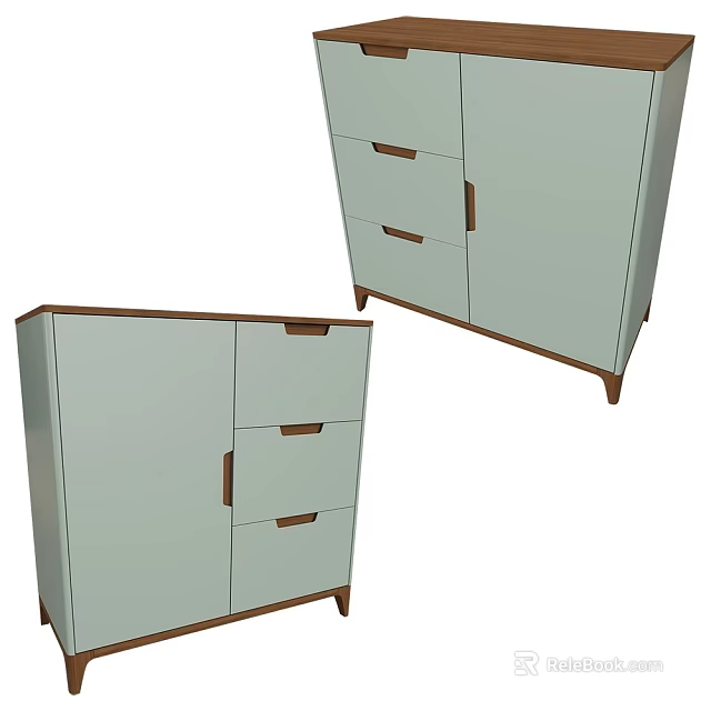 Modern Entryway Console Cabinet Sideboard With Sleek Design And Drawer Storage Features 3d model 