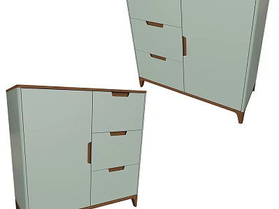 Modern Entryway Console Cabinet Sideboard With Sleek Design And Drawer Storage Features 3d model