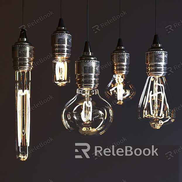 Industrial LOFT chandelier light bulb small chandelier model