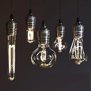 Industrial LOFT chandelier light bulb small chandelier 3d model