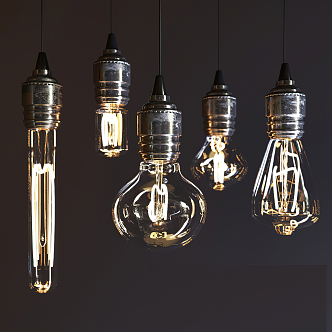 Industrial LOFT chandelier light bulb small chandelier 3d model