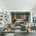 Tea Room Tea Break Room Lounge Leisure Area Negotiation Area Reading Room 3d model