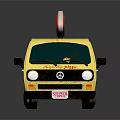 Commercial Mobile Pizza Delivery Van With Yellow Body And Speedy Pizza Sign