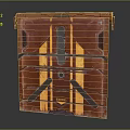 Red Textured Tech Panel With Glowing Lines And Mechanical Device Design