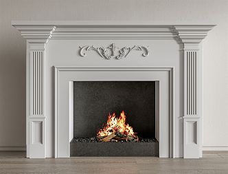 European Fireplace 3d model