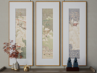 New Chinese Decorative Painting Hanging Painting 3d model