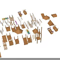 Wooden Playground Equipment With Modular Components And Colorful Kids Play Structures