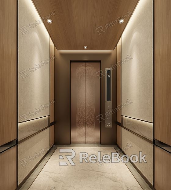 Modern elevator car model