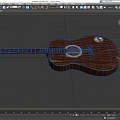Handmade Wooden Acoustic Guitar Musical Instrument With Artistic Supplies Details