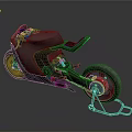Futuristic Black Motorcycle With Sleek Body Modern Seat And Stylish Wheels