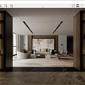 Modern Reception Room 3d model